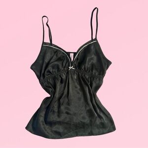 black satin babydoll top